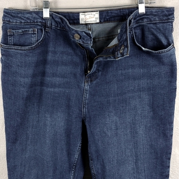 Fat Face UK Women Chesham Girlfriend Blue Dark Wash High Rise Straight Leg Jean - Picture 4 of 14